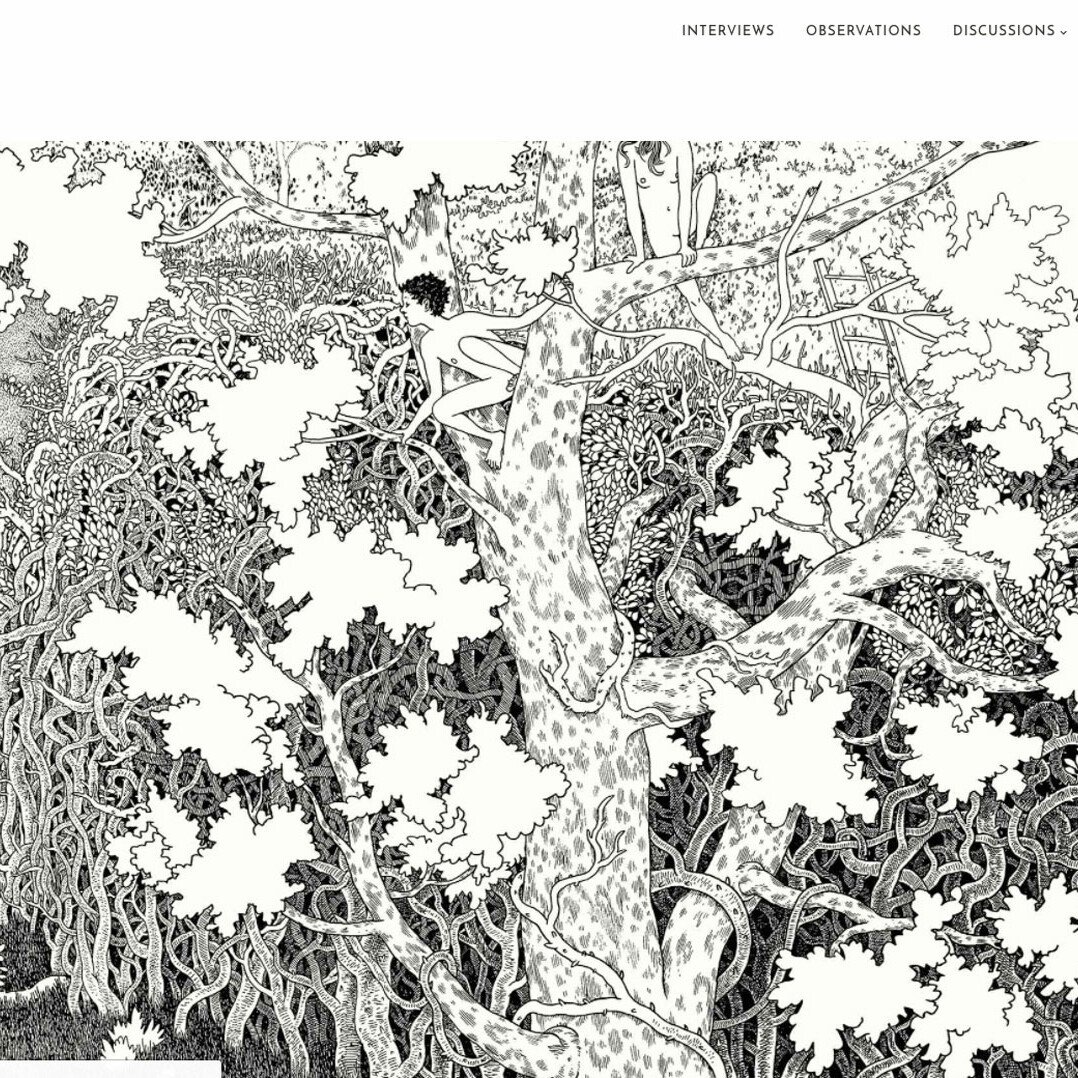 Screenshot from the website, Lines & Marks, an online platform dedicated to drawing across the arts and sciences.